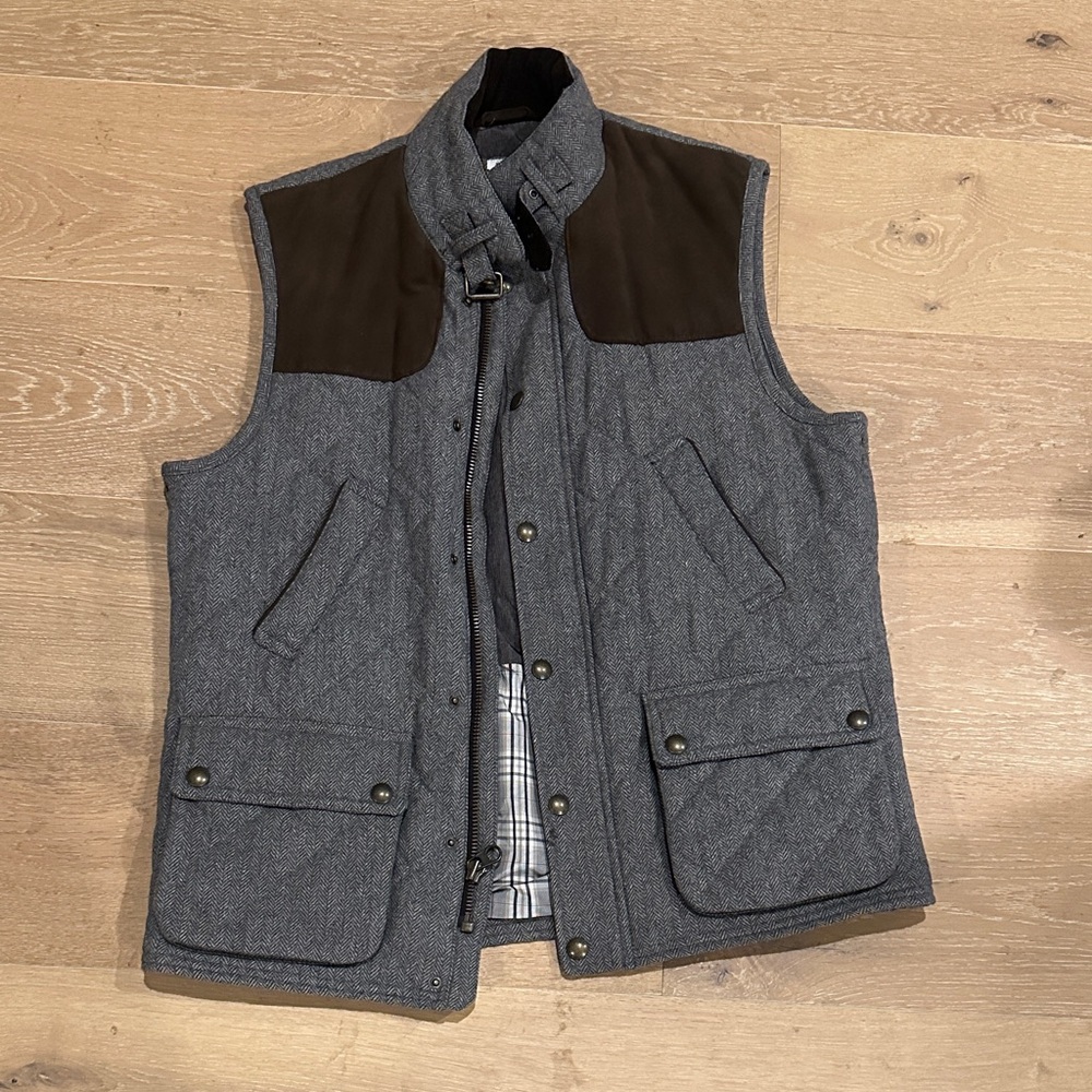 Jos. A. Bank Gray and Brown Quilted Vest